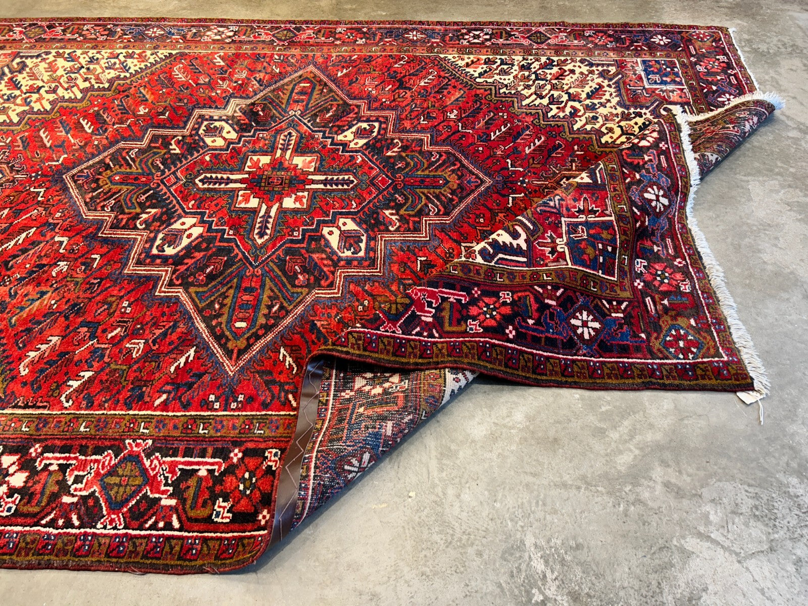 7'9"x11'2" Hand-Knotted 100% Wool Pile Herize Rug