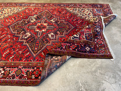 7'9"x11'2" Hand-Knotted 100% Wool Pile Herize Rug