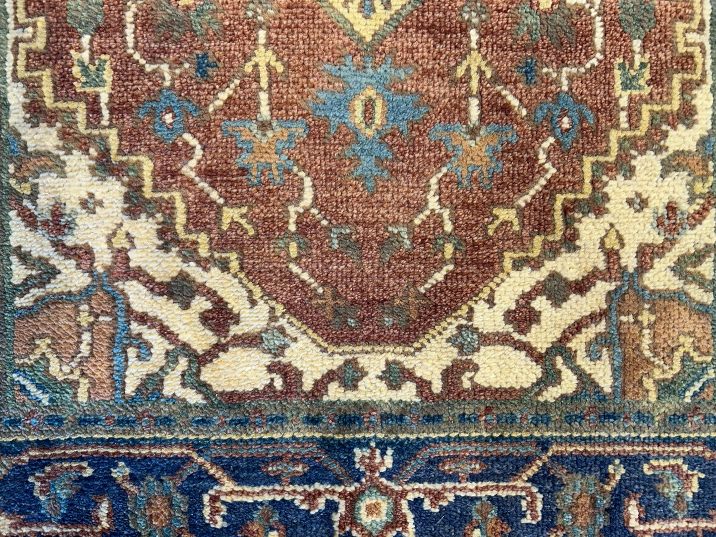 3’1”x5’ Hand-Knotted 100% Wool Indoserapi Area Rug - Carpet