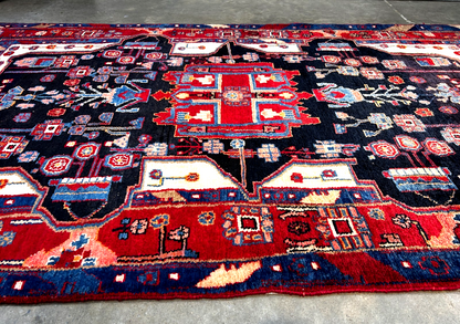 4'8" x 8'6" Hand-Knotted 100% Lamb Wool Pile Nahavande Area Rug