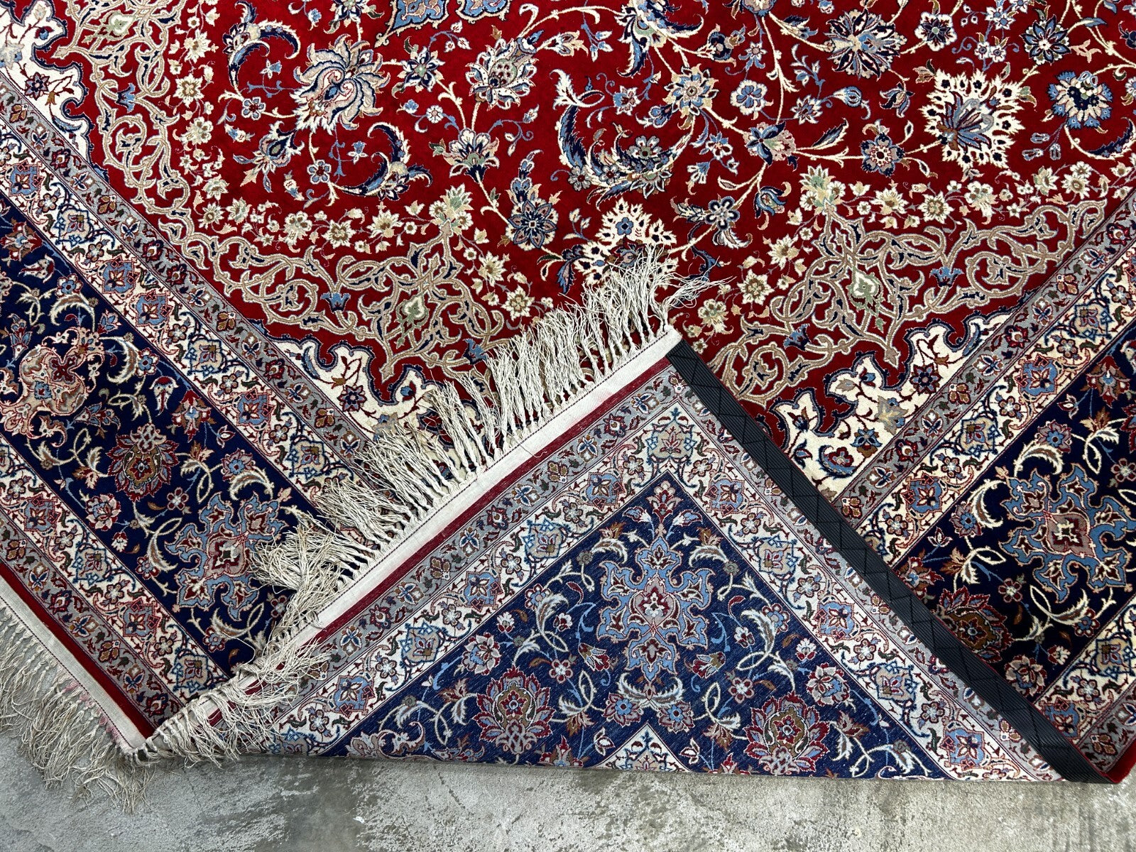 8'10"x12'4" Extra Fine Hand-Knotted Wool & Silk Isfahane Zolfaghari Rug