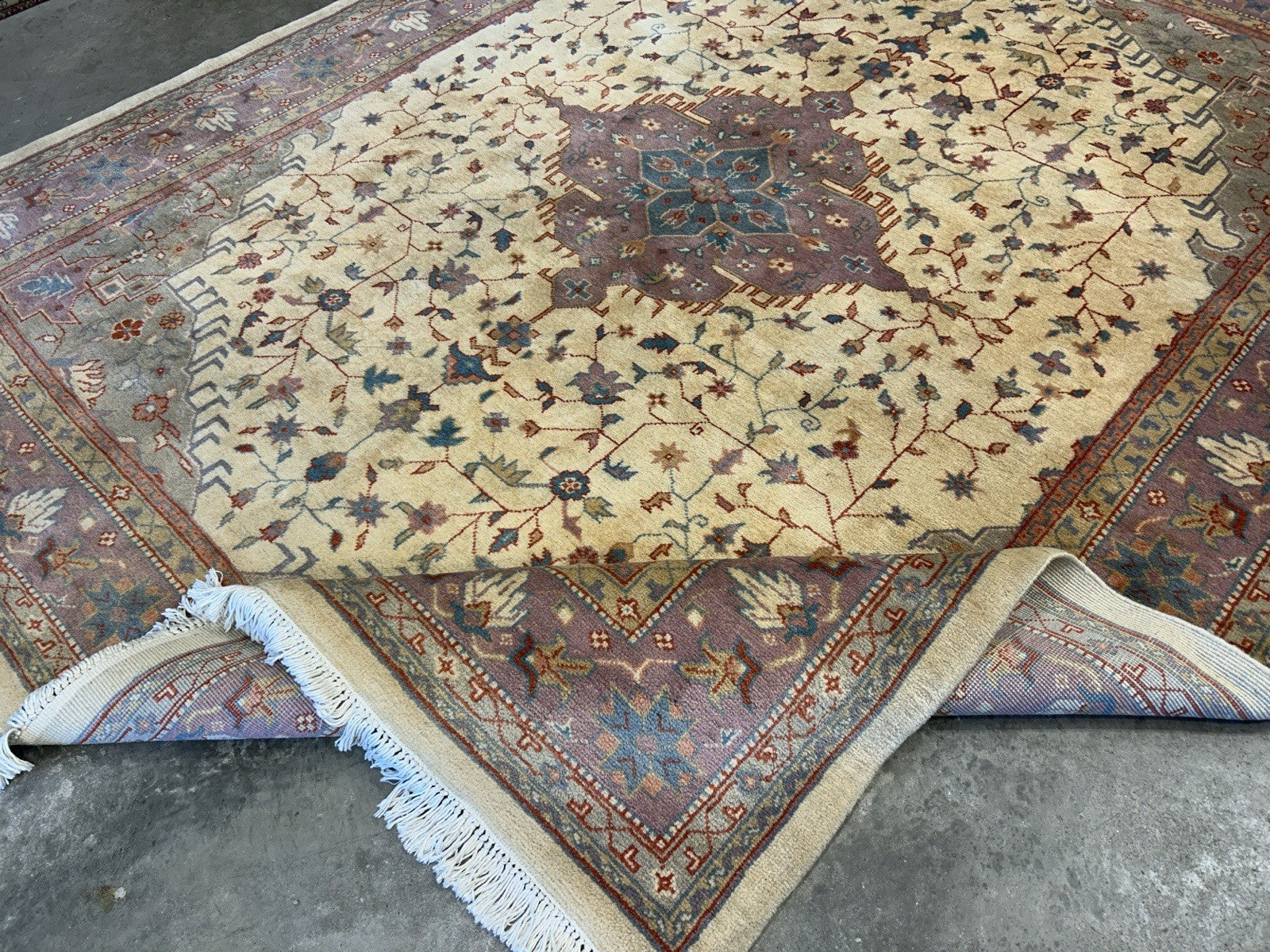 7’10”x9’6” Hand-Knotted 100% Wool Pile Oriental Area Rug - Carpet