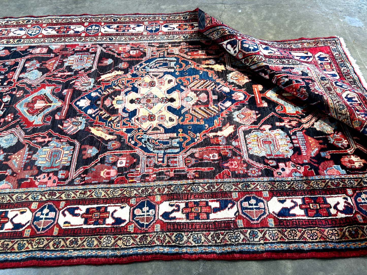 5'2" x 9'2" Hand-Knotted 100% Wool Pile Hamadane Area Rug - Carpet
