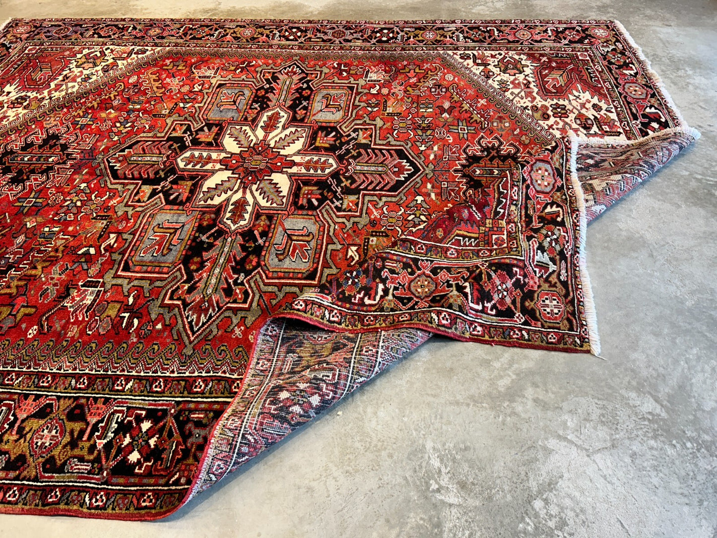 9'x11'5" Hand-Knotted 100% Wool Pile Herize Rug