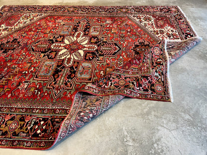 9'x11'5" Hand-Knotted 100% Wool Pile Herize Rug