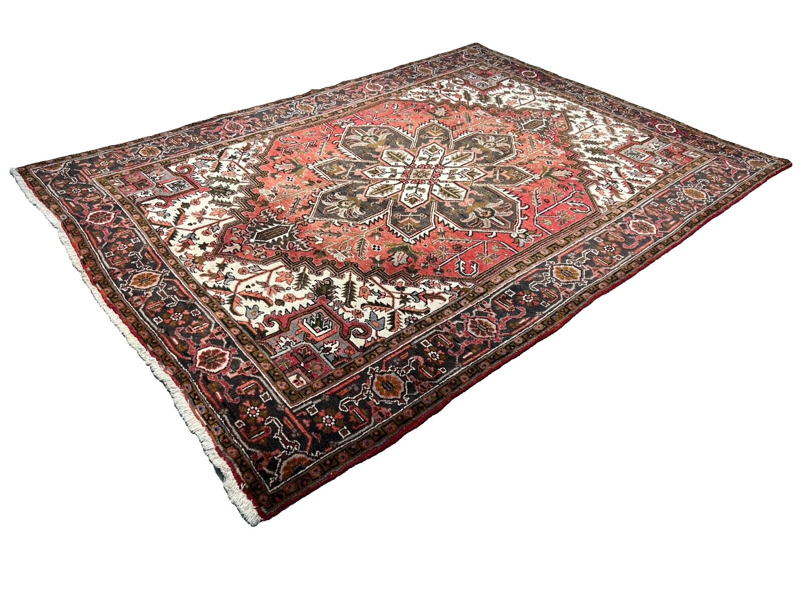6'7"x9'5" Hand-Knotted 100% Wool Herize Carpet - Area Rug