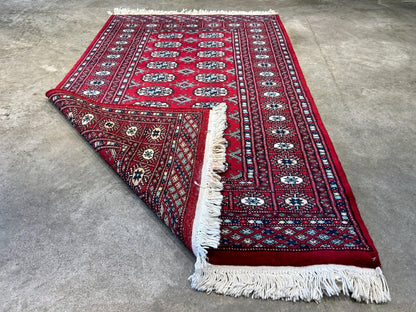 3'x5' Hand-Knotted 100% Wool Pile Bokhara Rug