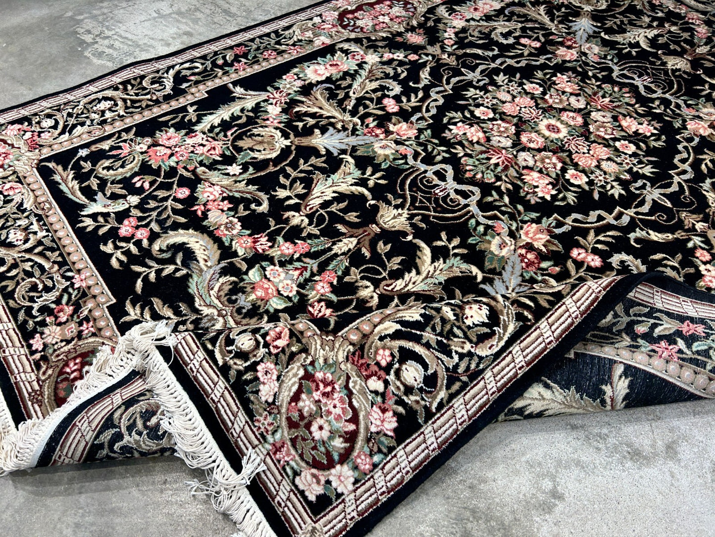 5'6"x8'6'' Hand-Knotted 100% Wool Pile Sino-Persiane Area Rug - Area Carpet