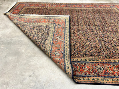 9'x12' Fine Hand-Knotted 100% Wool Pile Herati Design Carpet - Area Rug