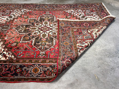 6'7"x9'5" Hand-Knotted 100% Wool Herize Carpet - Area Rug