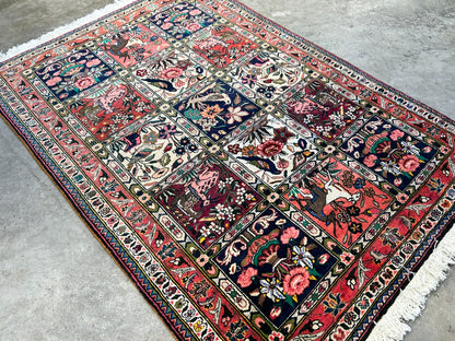 3'5"x4'10" Hand-Knotted 100% Lamb Wool Bakhtiarie Carpet - Area Rug