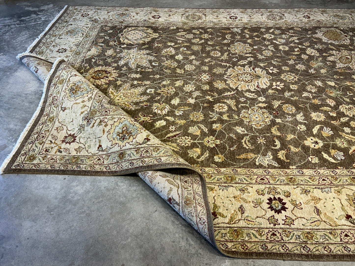 9'x12' Hand-Knotted 100% Wool Pile Agra Rug