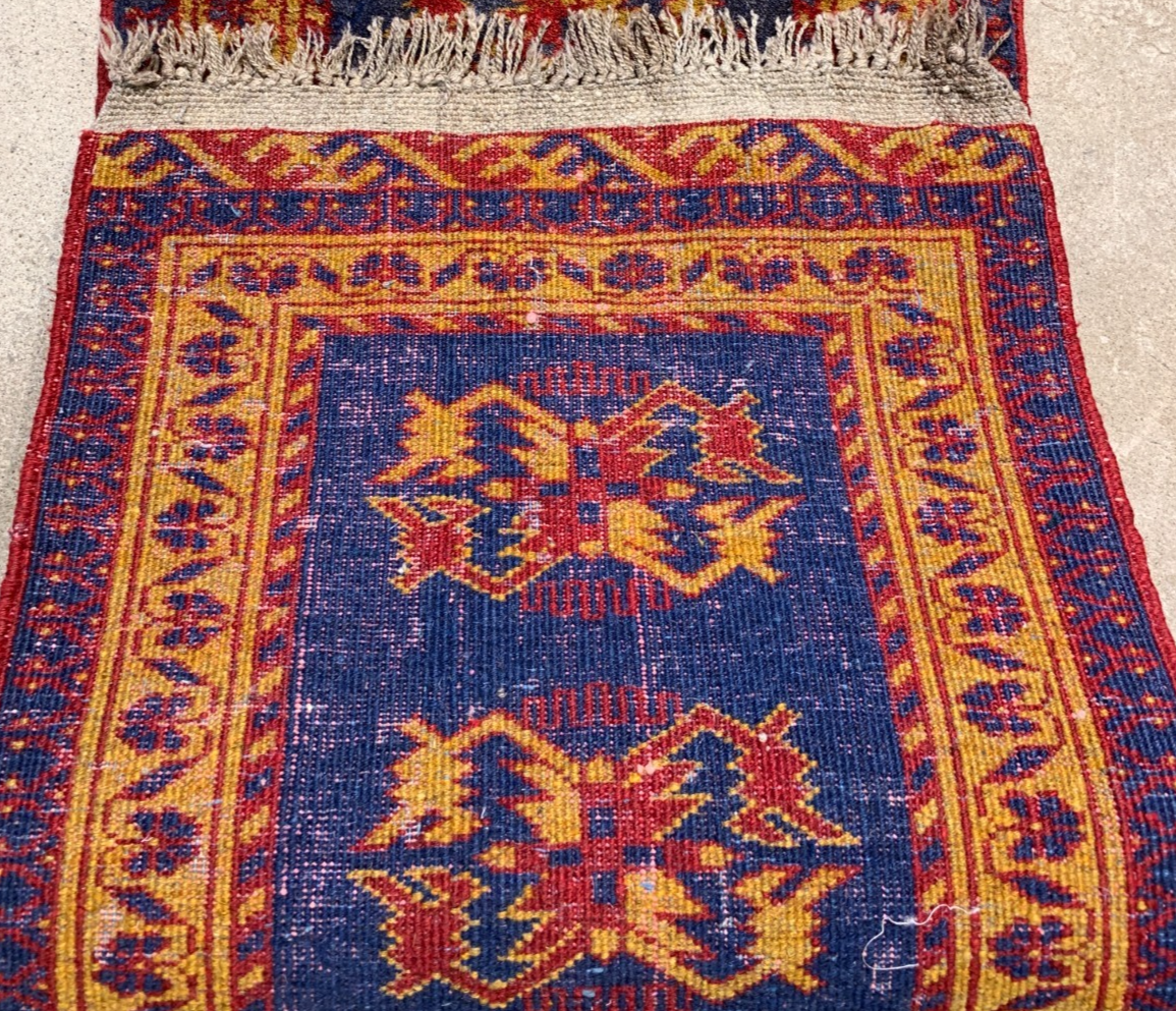 1'6"x4'0" Hand-Knotted 100% Wool Pile Oriental Runner Rug