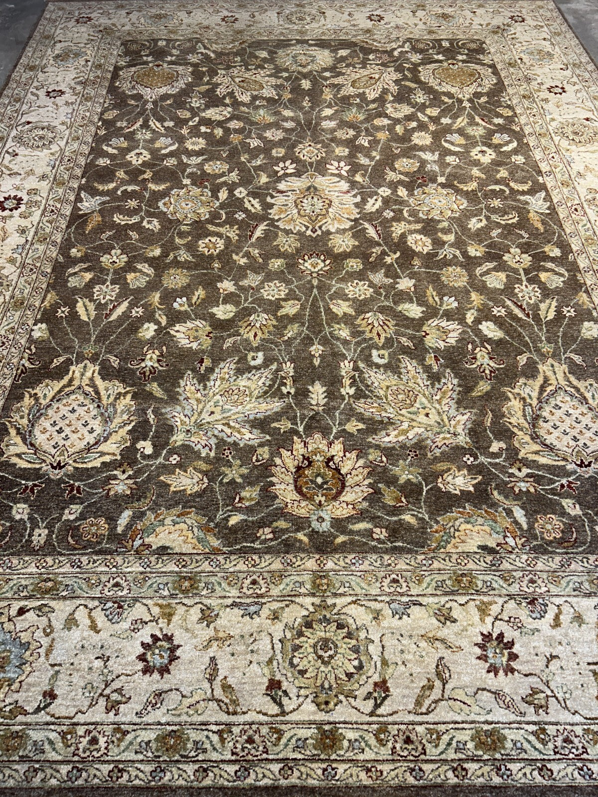 9'x12' Hand-Knotted 100% Wool Pile Agra Rug