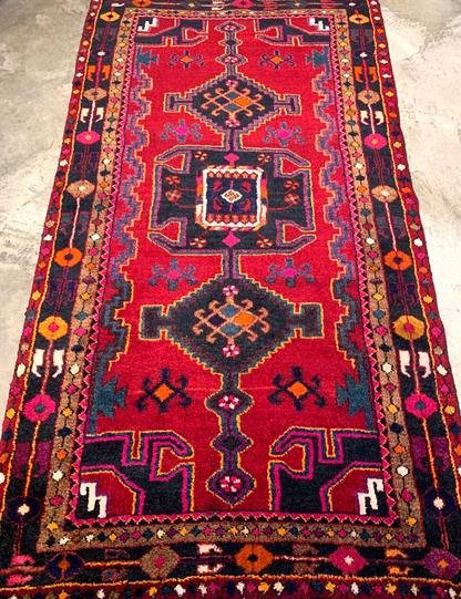 4'0"x 7'5" Hand-Knotted 100% Wool Pile Mousele Area Rug - Carpet