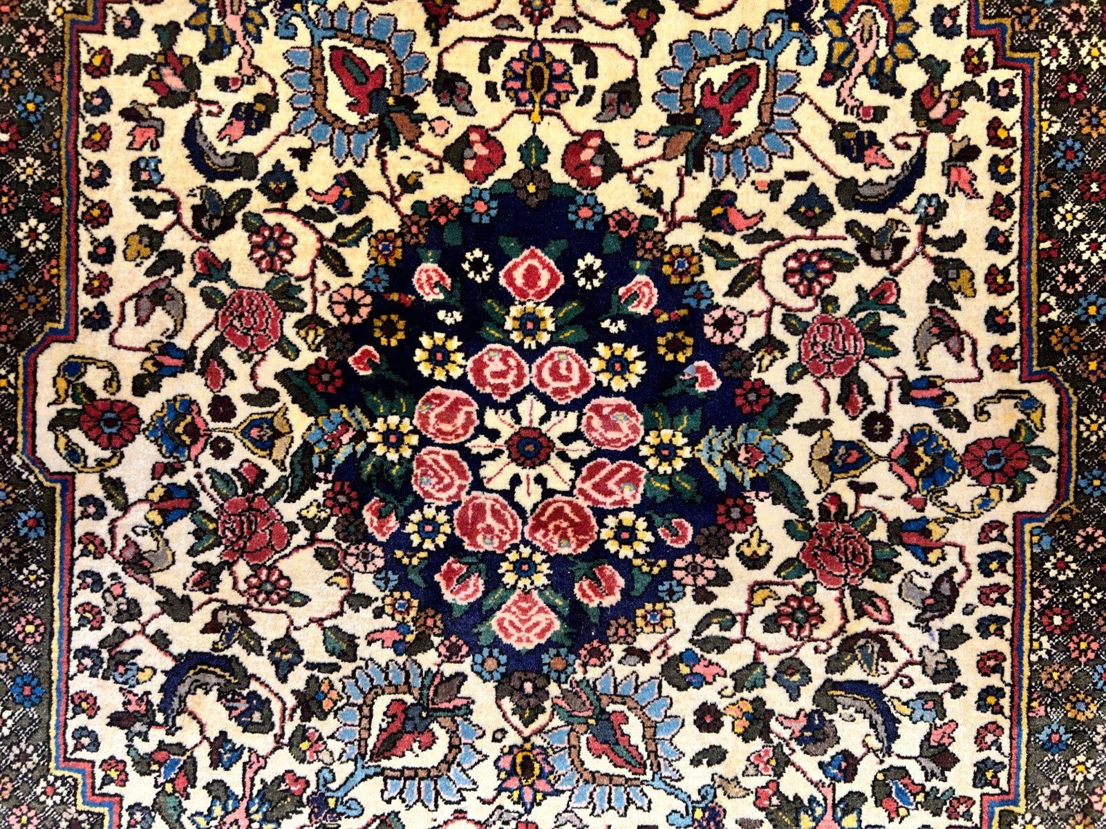 6'6"x10'0" Hand-Knotted 100% Wool Pile Bakhtiarie Carpet - Area Rug