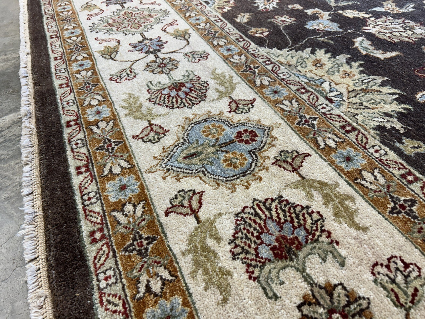 9'x11'10" Hand-Knotted 100% Wool Pile Pishawar Rug