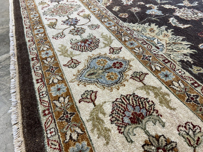 9'x11'10" Hand-Knotted 100% Wool Pile Pishawar Rug