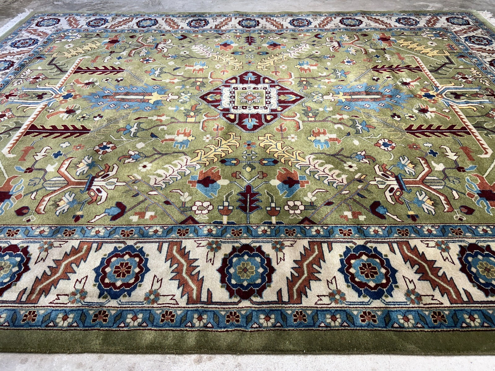 8'10"x11'8" Hand-Knotted 100% Wool Pile Oriental Rug
