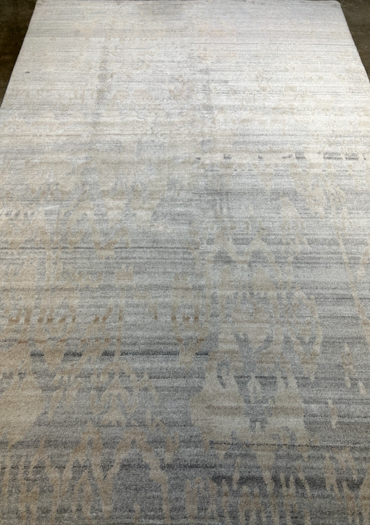 6'x8'11" Hand-Knotted 100% Wool Pile Modern Rug