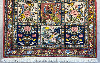 3'5"x5'2" Hand-Knotted 100% Lamb Wool Bakhtiarie Carpet - Area Rug