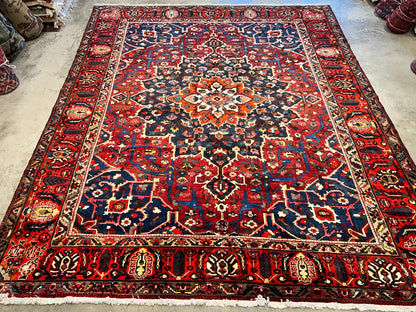 10'5"x12'8" Hand-Knotted 100% Wool Pile Bakhtiarie Rug