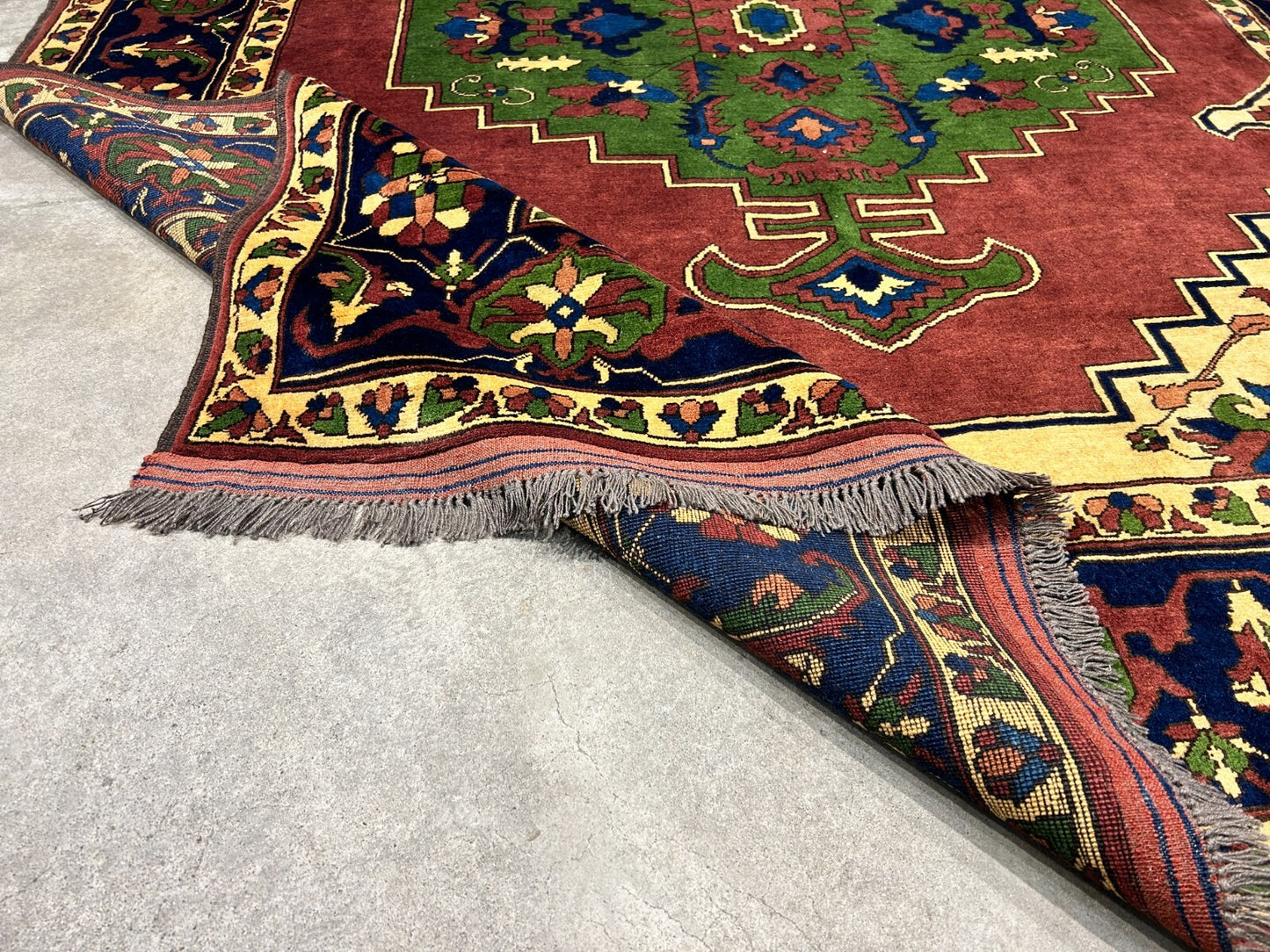 6'6"x 8'3" Hand-Knotted 100% Lamb Wool Carpet - Afghan Area Rug