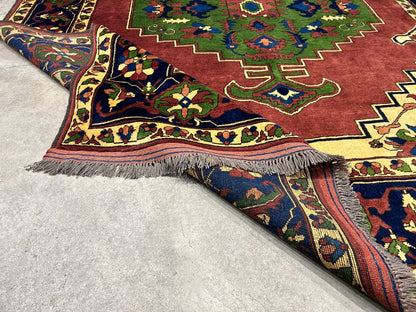 6'6"x 8'3" Hand-Knotted 100% Lamb Wool Carpet - Afghan Area Rug