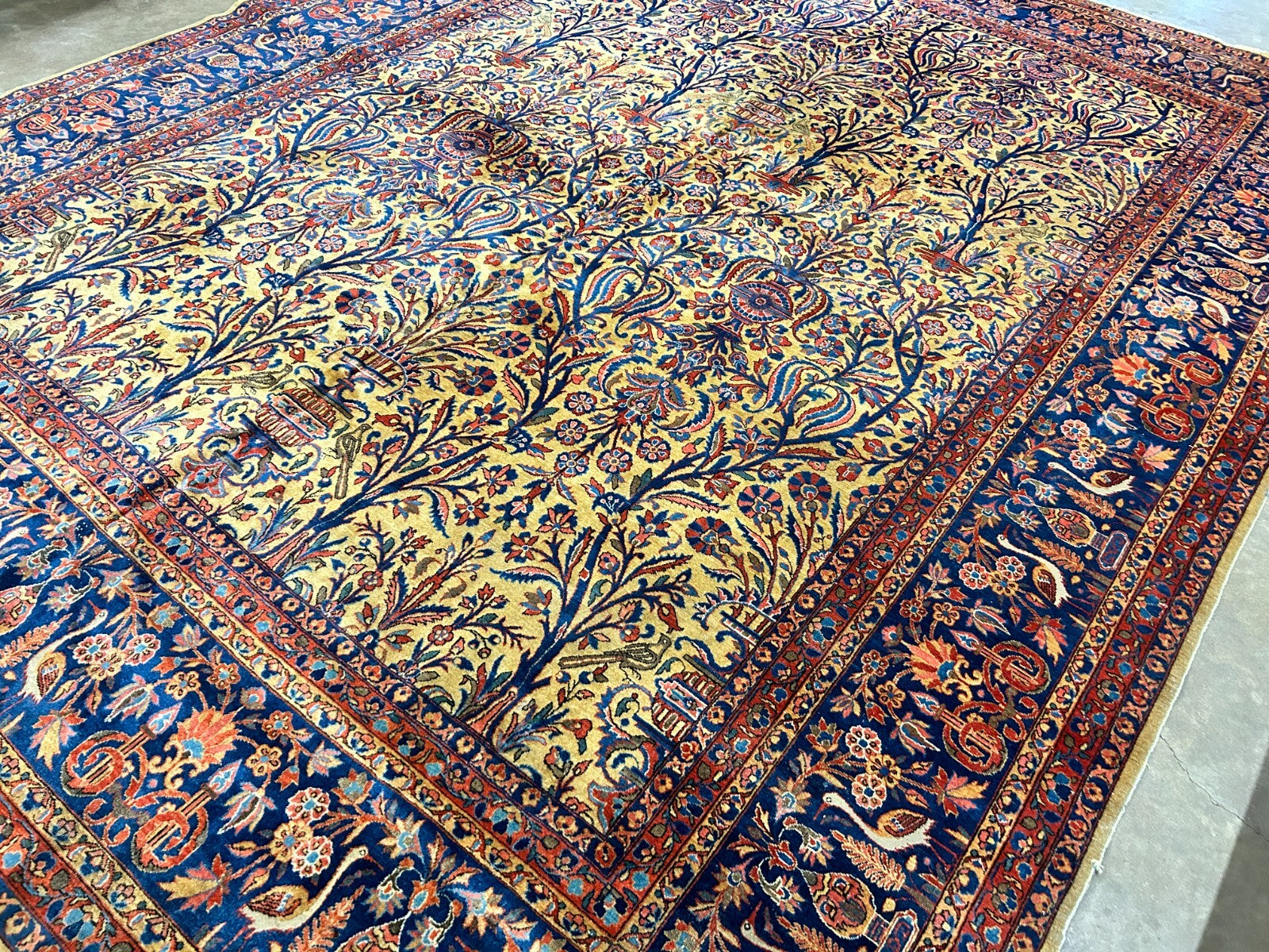 8'8"x11'9" Collector Antique 100% Wool Pile Sarouke Rug