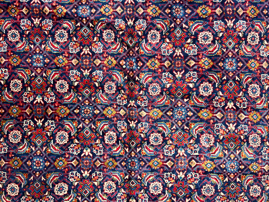 10'5"x14' Hand-Knotted 100% Wool Pile All-over Herati Rug