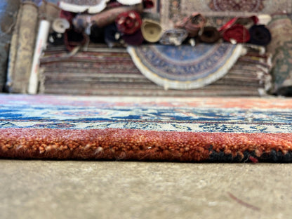 7'3"x10'3" Fine Hand-Knotted 100% Wool Pile IndoHeriz Rug