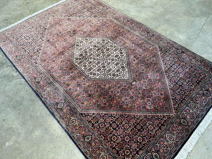 3'8"x5'10" Hand-Knotted 100% Wool Bidjare Carpet - Area Rug