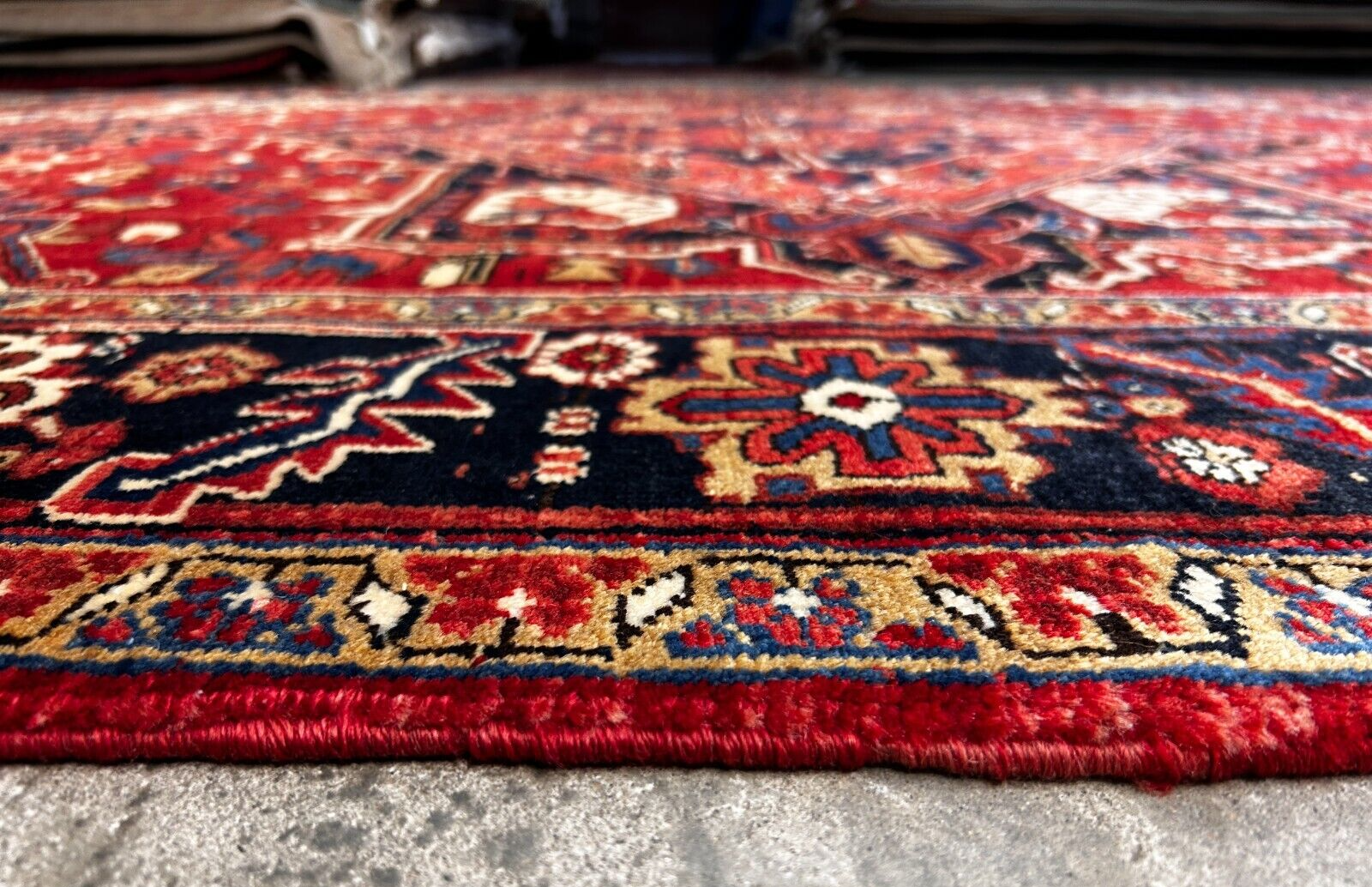 8'2" x 11'1'' Hand-Knotted 100% Wool Pile Herize Area Rug