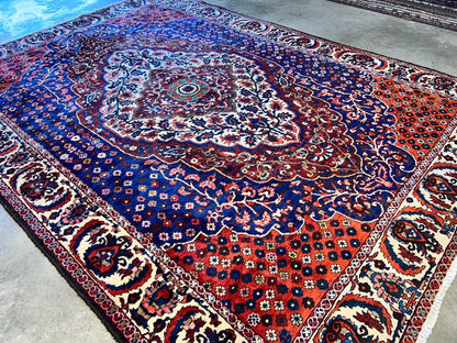 8'4"x11'6" Hand-Knotted 100% Wool Pile Bakhtiarie Rug