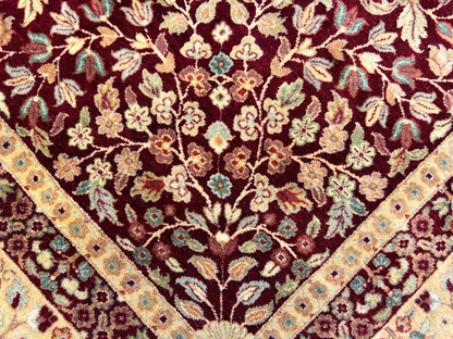 9'x12' Hand-Knotted 100% Lamb Wool Pile Persiane Design Carpet - Area Rug