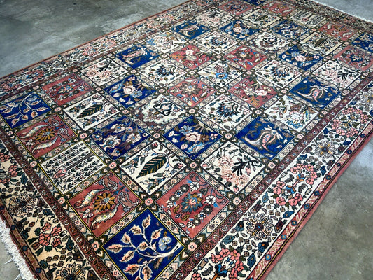 6'6"x10'0" Hand-Knotted 100% Lamb Wool Bakhtiarie Carpet - Area Rug