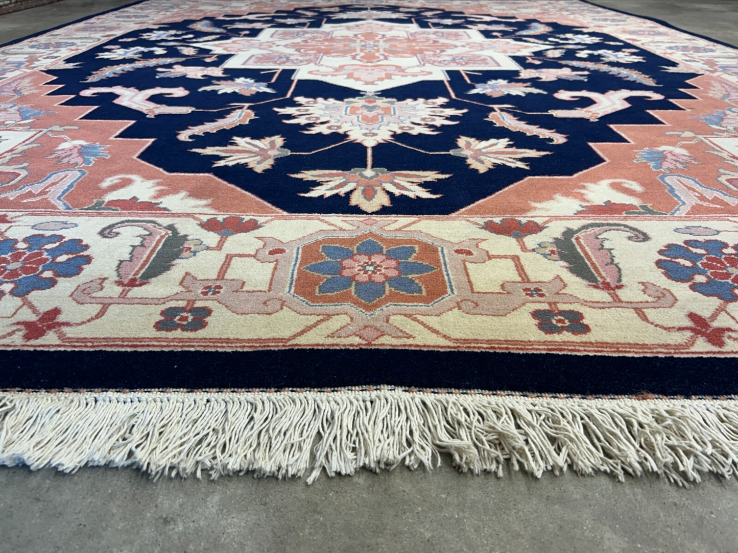 8'10"x11'11" Hand-Knotted 100% Wool Pile IndoHeriz Rug