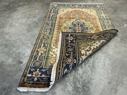 3’1”x5’ Hand-Knotted 100% Wool Indoserapi Area Rug - Carpet