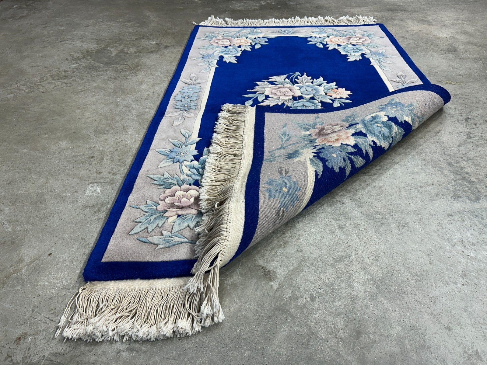 3'x5' Hand-Knotted 100% Wool Pile Art-Deco Area Rug - Carpet