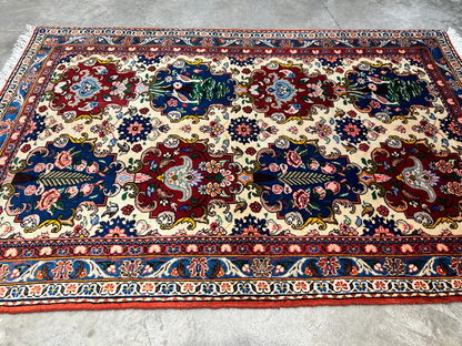 3'x5'1" Hand-Knotted 100% Wool Pile Bakhtiarie Area Rug