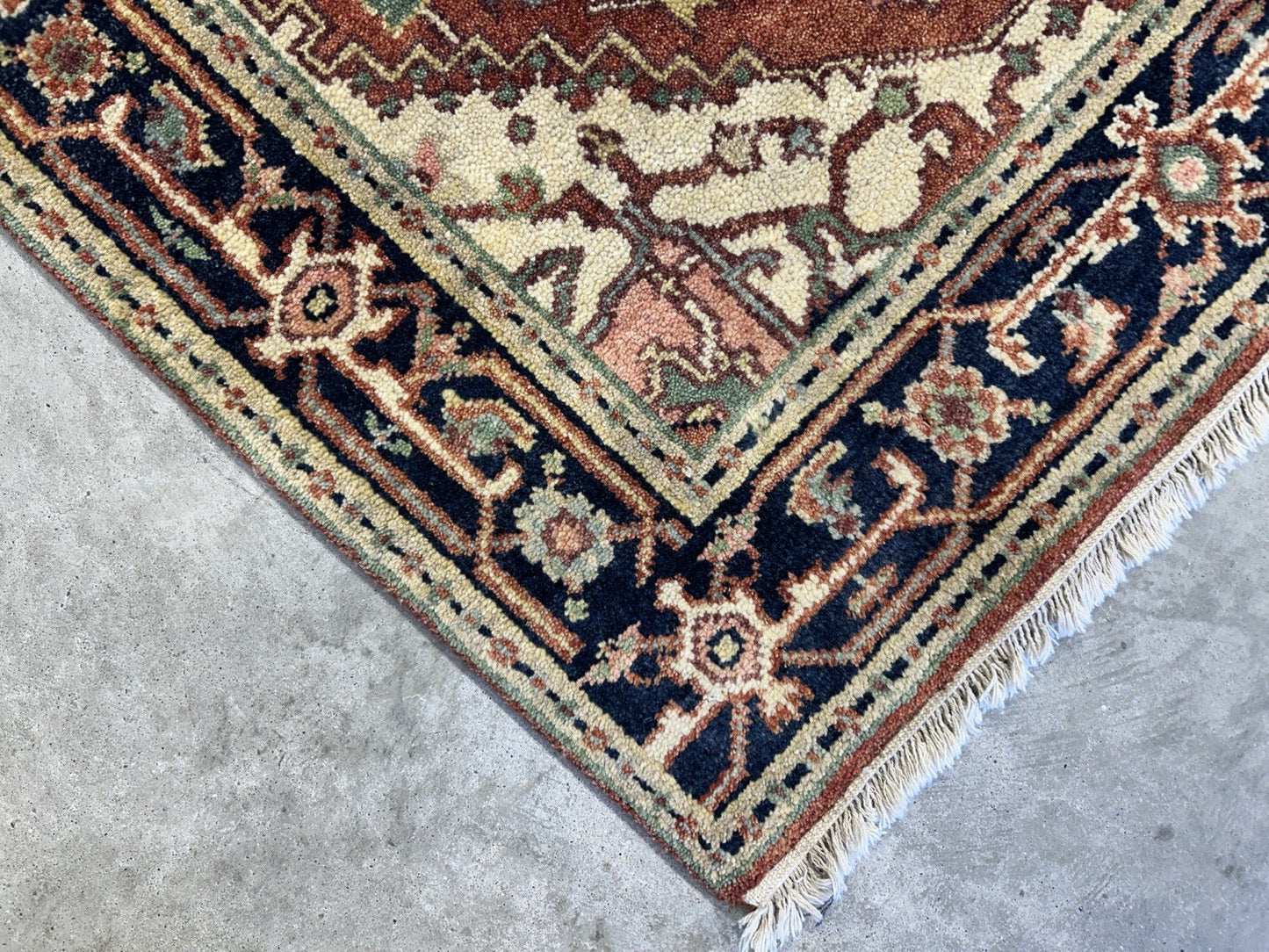 3’x5’1” Hand-Knotted 100% Wool Indoserapi Area Rug - Carpet