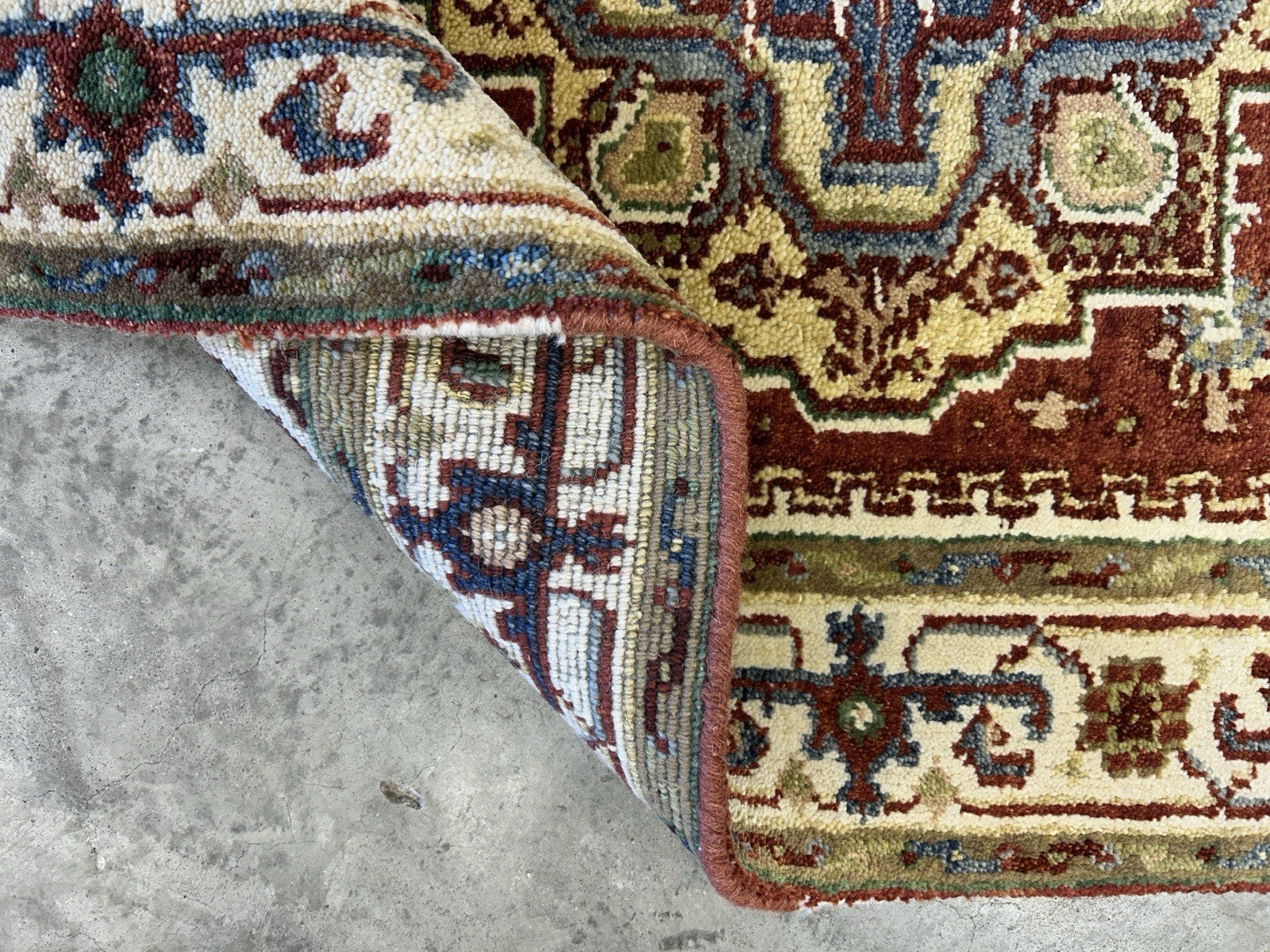 3’x4’11” Hand-Knotted 100% Wool Indoserapi Area Rug - Carpet