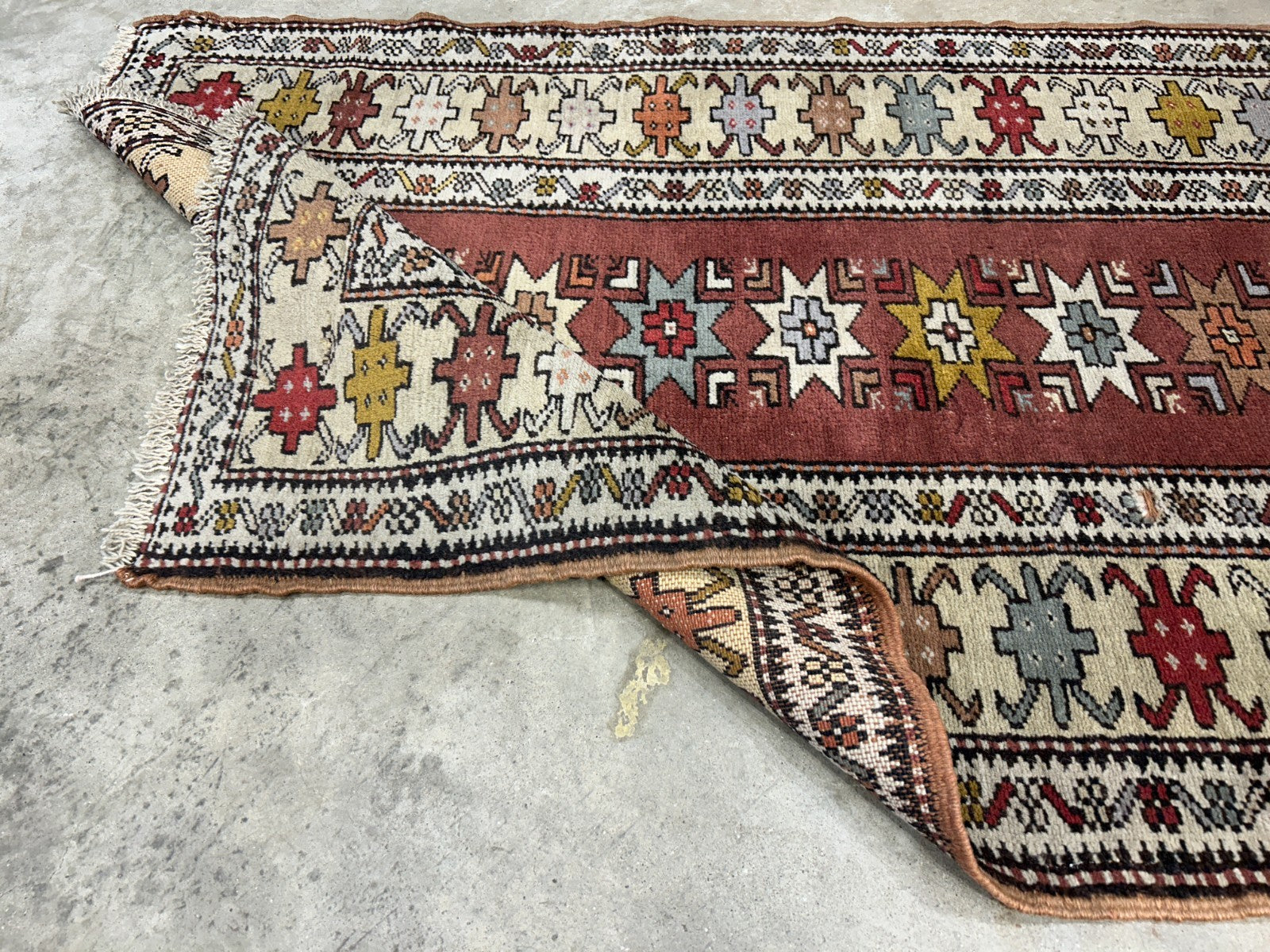 3'x5' Antique Hand-Knotted 100% Wool Pile Caucasian Area Rug - Carpet