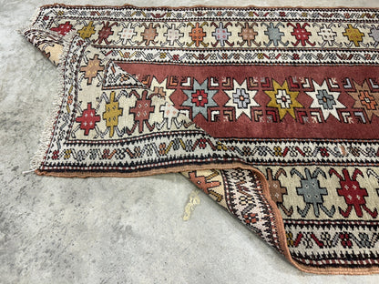 3'x5' Antique Hand-Knotted 100% Wool Pile Caucasian Area Rug - Carpet