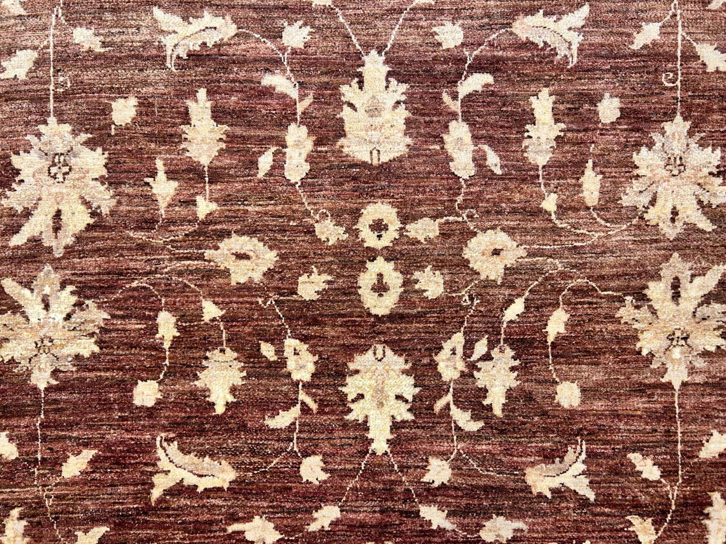 6'7"x9'5" Hand-Knotted 100% Wool Pile Pishawar Oushak Carpet - Area Rug