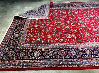 8'2"x12'1'' Fine Hand-Knotted Fine 100% Wool Pile  Kashane Area Rug
