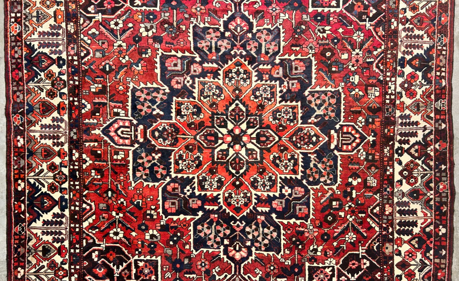 10'3"x12'2" Hand-Knotted 100% Wool Pile Bakhtiarie Rug