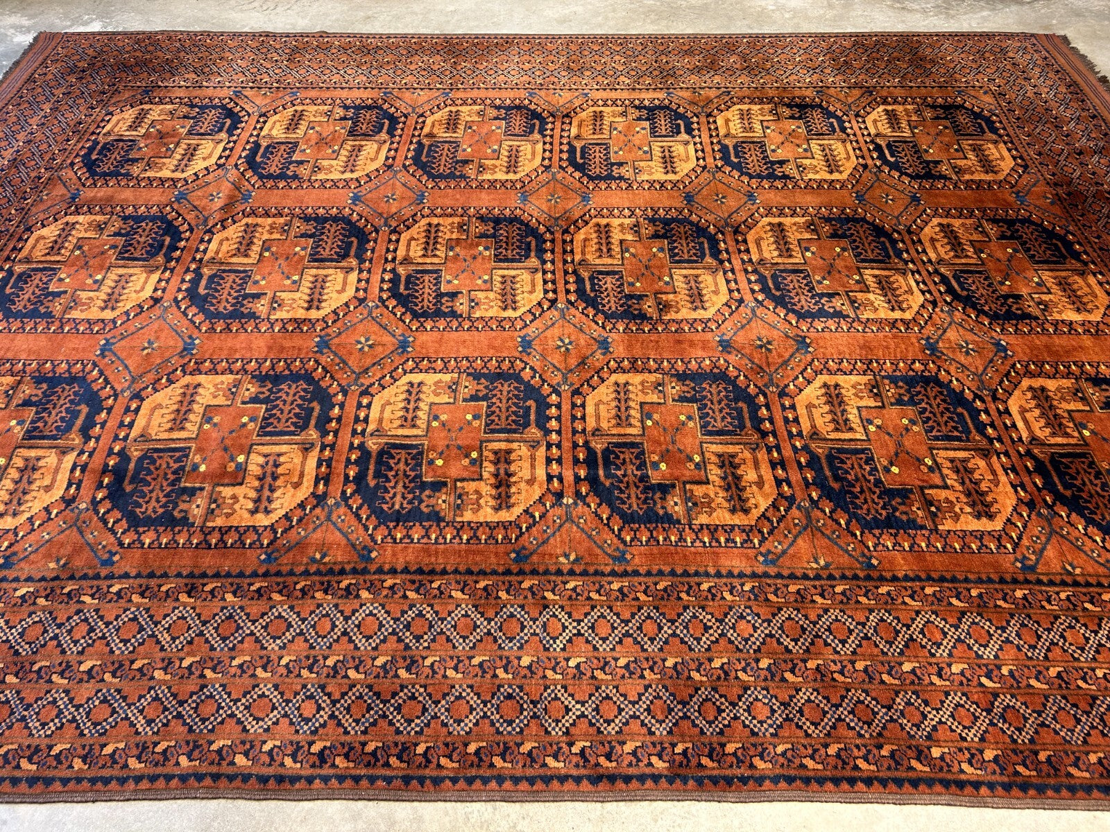 8'8"x12'1" Hand-Knotted 100%  Wool Pile Bokhara Rug