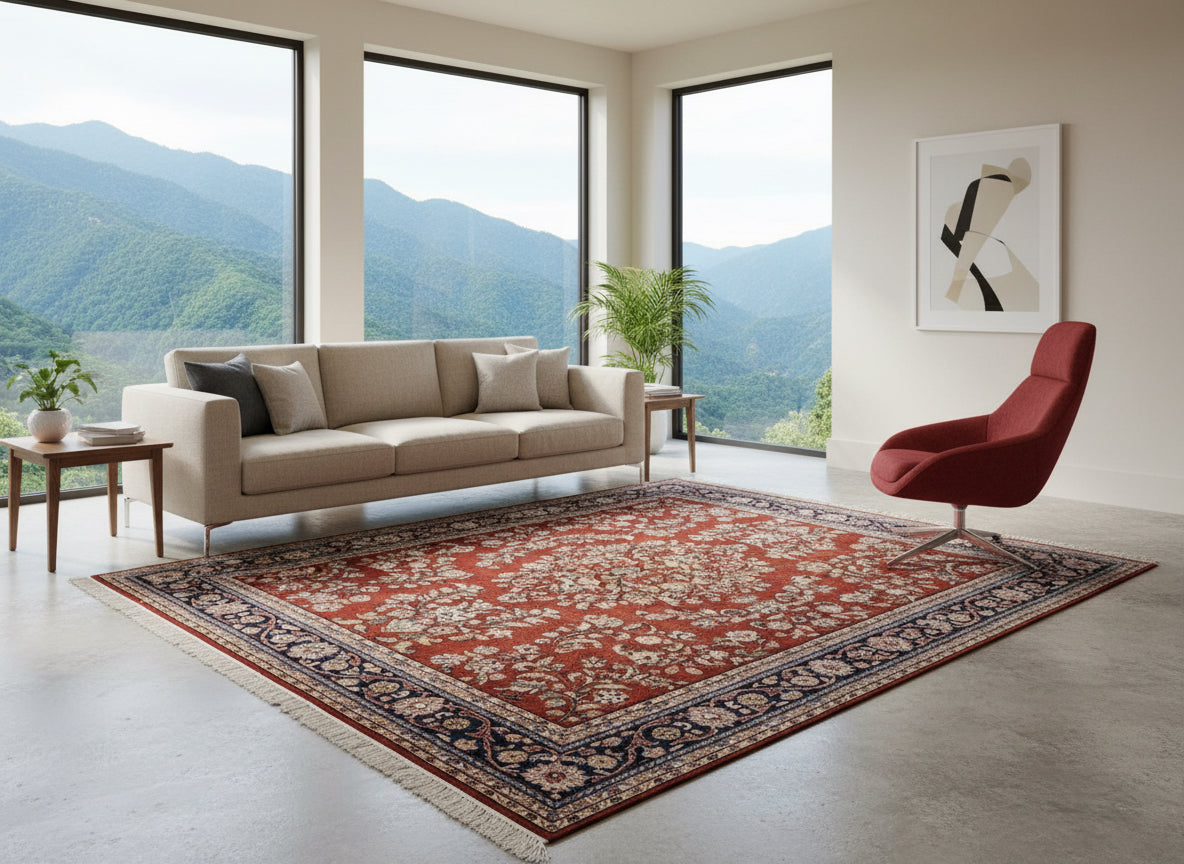 8’1”x9’11” Hand-Knotted 100% Wool Pile Oriental Area Rug - Carpet