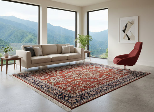 8’1”x9’11” Hand-Knotted 100% Wool Pile Oriental Area Rug - Carpet